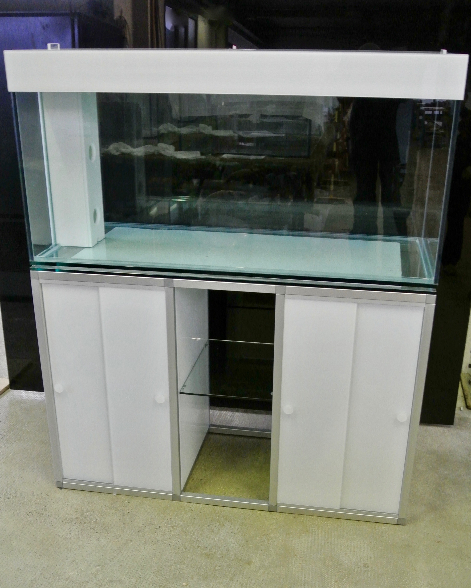 Acquario completo Malberti cubo 70x70x50 245lt extrachiaro con